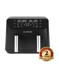 Nutricook Air Fryer Duo 2 Flexzone 8.5L Air Fryer – FlexZone Dual Basket, Sync Cook Function, Rapid Hot Air Oil-Free Frying | NC-AFD285