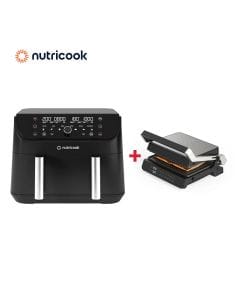 Nutricook Duo Flexzone Air Fryer 8.5L + Nutricook Contact Grill 2000W - Nutricook Duo Cooking Bundle
