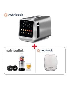 Nutricook 2-Slice Digital Toaster + Magic Bullet 400W Smoothie Maker + Nutricook Digital Kitchen Scale Eko - Nutricook Breakfast Starter Bundle