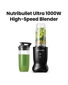 NutriBullet Ultra Smoothie Maker 1000W – High Performance Blender for Smoothies & Frozen Drinks, Black Color,  NBU-500AK