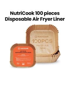 Nutricook Air Fryer Liners 16cm 100 Pcs – Non-Stick Disposable Sheets, Easy Clean Cooking, Heat-Resistant Material | NC-AFL100