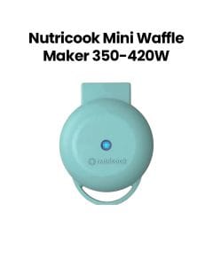 Nutricook Mini Waffle Maker – Rapid Heat Non-Stick Surface, Compact Countertop Size, Simple One-Touch Waffle Cooking