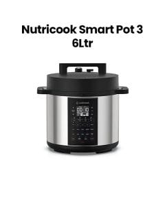 Nutricook Smart Pot 3 6L Electric Cooker – Multi-Function Pressure Cooking, Stainless Steel Inner Pot, Smart Preset Programs | NC-SP320