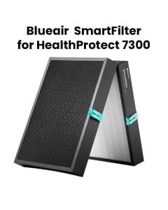 Blueair HealthProtect 7300 SmartFilter, Captures 99.97% Of Airborne Particles, HEPASilent Filtration, Booklet-Style Design - Black/White