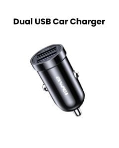 Awei Dual USB Car Charger 5V 2.4A Mini Fast Charger | C-826