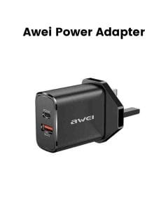 Awei Dual Output Fast Charging Power Adapter, Black | PD81-UK