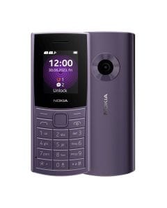 Nokia 110 Dual SIM 4G Keypad Mobile Phone 1.8 Inch, Long-Lasting Battery, FM Radio And MP3 Player, Lightweight And Compact - Purple - TA-1543
