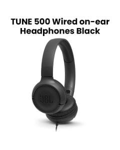 JBL TUNE 500 Wired on-ear Headphones - Black