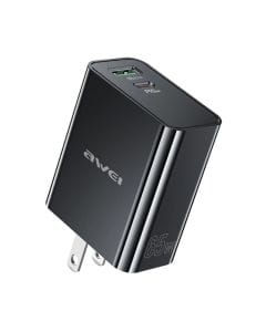 Awei Dual Output Fast Charging Power Adapter – Black | PD58