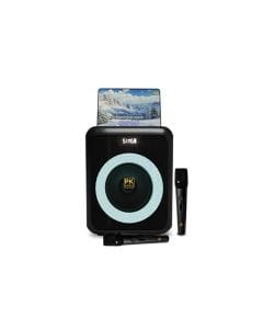 Platinum Karaoke LX15 Party Jukebox System – 8-inch LCD Screen, 23,000 Built-in Songs, Wireless Mics, Bluetooth Speaker