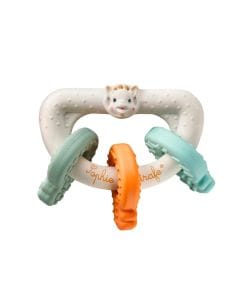 Sophie La Girafe Textured Teething Keys 0+ Months, Soft Natural Rubber, Lightweight And Easy-to-hold Design, Naturally Relieve Baby's Gums - Multicolour