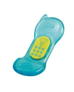 Sophie La Girafe Ice Bite Telephone Teether 3+ Monthss, Fresh Touch Collection, Easy To Grasp And Handle, Protects Hands From The Cold - Blue/Yellow