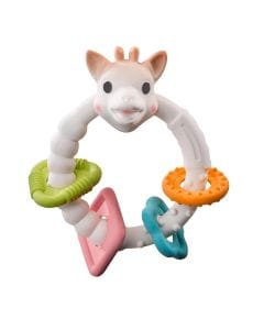 Sophie La Girafe Multi-textured Teether Colo'Rings 3+ Monthss, Textured Surfaces For Teething Relief, Lightweight Design - Multicolour