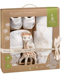 Sophie la Girafe Natural Rubber Newborn Gift Set Birth Toy Teether Rattle Sensory Toy 0+ Months BPA-Free Safe White | SLG220129