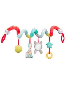 Sophie La Girafe Activity Spiral 3+ Monthss, Multi Textured And Sounds Fresh Touch, Multi-Sensory Fun In Textiles, Safe Play for Tiny Hands - Multicolour