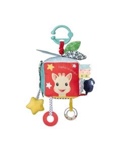 Sophie La Girafe Sensory Cube Hanging 3+ Monthss, Multi-sensory Toy, Develops Motor Skills, Fresh Touch Collection, Soft And Lightweight - Multicolour