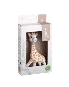 Sophie La Girafe Original Teether Toy 0+ Monthss, Teething Relief Soft And Flexible, Sensory Stimulation, Lightweight And Easy To Hold - Brown/White