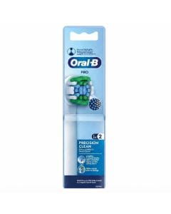 Oral-B Precision Clean Replacement Toothbrush Heads, White, 2-Count - Superior Plaque Removal