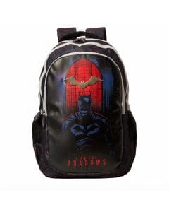 Warner Bros Batman I Am The Shadows 18-Inch Backpack - Durable Dual Compartment School Bag with Side