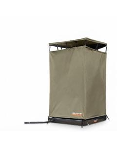 ALL-TOP Car Side Awning Shower Room, 3.3 x 3.3ft Privacy Shelter with Roof, LED Light and Foldable Mat