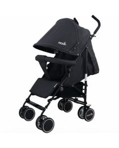 The Moon Brand Neo Plus Lightweight Travel Stroller - Umbrella Fold Pushchair for Newborns | Black