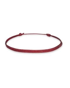 Luxury Signature Adjustable Nylon Bracelet, Maroon Unisex Wrist Bracelet, Everyday Casual Style