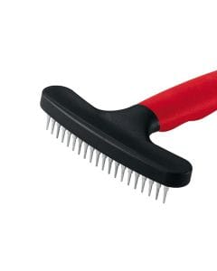 Ferplast GRO 5846 Dog Undercoat Rake Comb, Stainless Steel Deshedding Grooming Comb for Medium & Long-Haired Dogs