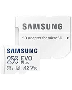 Samsung EVO Plus 256GB microSDXC Memory Card with Adapter, Up to 130MB/s, Class 10, U3, V30, A2
