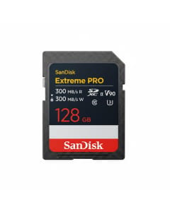 SanDisk Extreme PRO 128GB SDXC Memory Card, V90, UHS-II, 8K Video, SDSDXDM-128G-GN4IN - Black