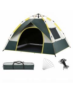 Instant Pop-Up Camping Tent for 3–4 People, Waterproof Lightweight Portable Dome Shelter with UV Protection