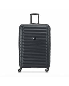 Delsey SHADOW 5.0 70cm Medium Hardside Spinner Suitcase, 4-Wheel Expandable Luggage with TSA, 100% Polycarbonate, TSA Combination Lock | Black