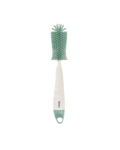 Beaba Silicone Bottle Brush, Built-In Mini Brush Tip, Dishwasher Safe, Prevents Scratches, Comfortable And Practical Handle - Sage Green