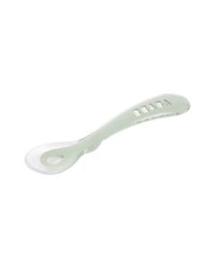 Beaba 2nd Stage Silicone Spoon, Soft And Flexible Material, BPA Lead And Phthalate Free, Rounded Shape Designed - Misty Green