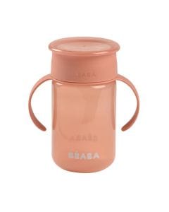 Beaba 360Â° Learning Cup, Removable Handles, Hygienic Lid, Easy To Clean, Anti-drip Disc, Lightweight And Unbreakable Design - Pink