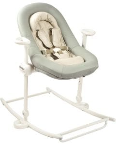 Beaba Ergonomic Up & Down Baby Bouncer Seat 3-Position Adjustable Reclining Foldable 5-Point Safety Harness Seagrass | 915049