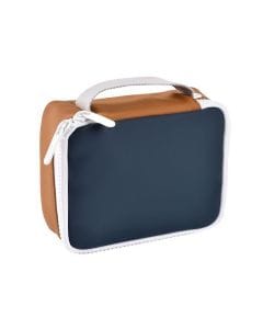 Beaba Isothermal Snack Bag Faro, Keeps Food Warm Or Cool For Several Hours, Spacious 2.7L Capacity, Wide Zippered Opening - Night Blue