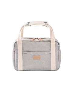 Beaba Mini Paris Stroller Organizer, Easy Fastening, 100% Cotton Canvas, Waterproof - Pearl Gray