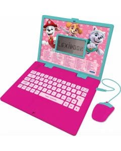 Lexibook Paw Patrol Bilingual Educational Laptop, Pink Toy Computer with 124 English Activities