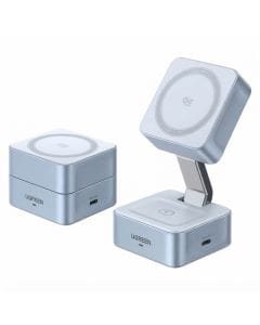 UGREEN Qi2 25W MagFlow 2-in-1 Foldable Magnetic Wireless Charger Stand for iPhone 17, 16, 15, 14, 13 and 12 Series