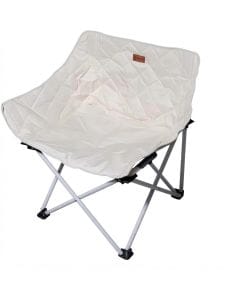 COOLBABY Portable Folding Camping Moon Chair, Heavy-Duty Padded Outdoor Seat with Backrest for Fishing and Camping