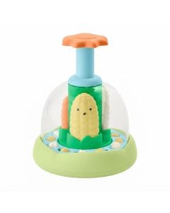Skip Hop Farmstand Push And Spin Baby Toy 6+ Monthss, Entertaining Popping Sound Effects, Supports Fine Motor Skill Development -  Multicolour