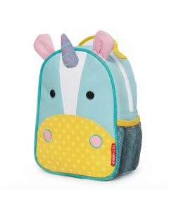 Skip Hop Zoolet Unicorn Design Backpack 1 To 4 Years, Convenient Mesh Bottle Pocket, Adjustable Strap for Secure Fit - Multicolour