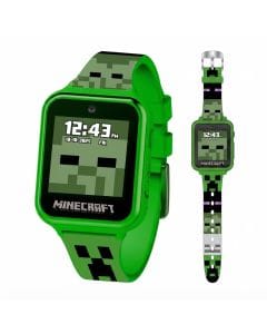 Minecraft Kids Smartwatch – Interactive LED Watch with Camera, Games, Step Tracker, Alarm & Customizable Watch Faces