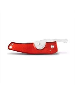 Les Fines Lames Red Anodized Aluminum Cigar Knife, 14C28N Stainless Steel Blade, 70 Ring Gauge