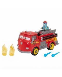 Disney Pixar Cars Radiator Springs Race & Rescue Red Firetruck & Guido Toy Set, Water Projectile Play, Multicolor