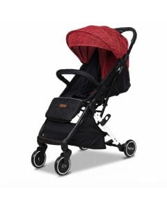 Nurtur Bravo Lightweight Travel Stroller for Baby & Kids, Compact Foldable Design with 5-Point, 15 lbs, 0-36 Months | Red