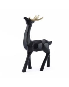 Luxury Signature Black Reindeer Figurine, Decorative Home Accent Sculpture, Elegant Holiday & Year-Round Display Ornament