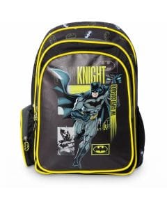 TRUCARE Warner Bros Batman Dark Crusader Backpack - 18 Inch Durable Superhero School Bag for Kids