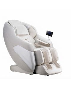 JC BUCKMAN ExaltUs 4D Full Body Massage Chair, Zero Gravity Recliner with SL-Track, 12 Auto Programs | Off White