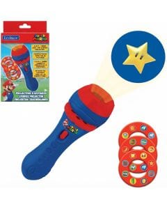 Lexibook Super Mario Story Projector & LED Flashlight, 24 Images, Interactive Storytelling | Blue/Red